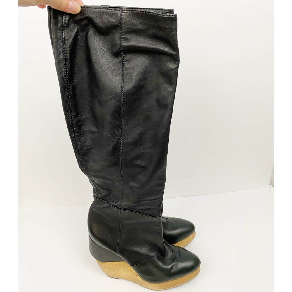 Allsaints • Savitr Black Wedge Boots